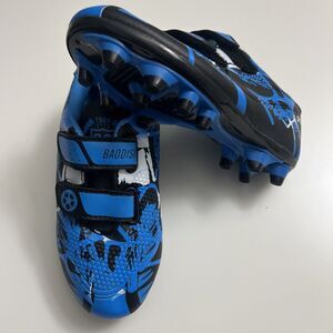 Little Boys Soccer Cleats Black/blue/Size 29 /2 Straps Closure